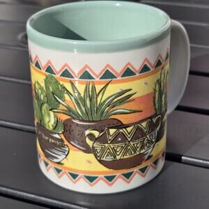 OTAGIRI Stanley Papel‎ Art Vintage Southwestern Design Cactus Coffee Tea Mug Cup